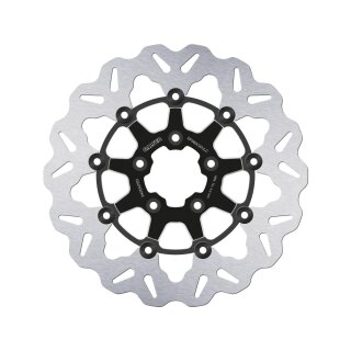 Colored Disc Wave DF FLW Floating Brake Disc Anodized Inner Aluminium Carrier Black Cut 11,5" Front