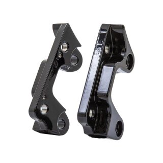 13" Rotor Axial Brake Caliper Adapter For 330mm (13") rotors Gloss Black Dual Disc