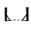 Club Style Engine Guard for M8 Softail with Oil Cooler Protection Black Powder Coated Rear