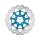 Colored Disc Wave DF FLW Floating Brake Disc Anodized Inner Aluminium Carrier Blue 11,5" Front