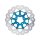 Colored Disc Wave DF FLW Floating Brake Disc Anodized Inner Aluminium Carrier Blue 11,8" Front