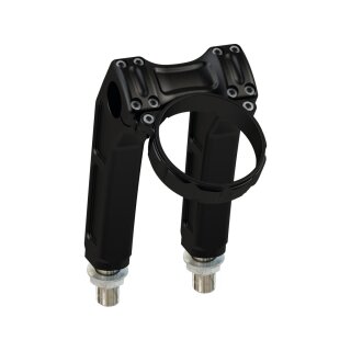 Clubstyle Riser Kit Height: 7", For 1" Handlebar, Round Instrument Black Satin