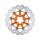 Colored Disc Wave DF FLW Floating Brake Disc Anodized Inner Aluminium Carrier Orange 11,5" Front