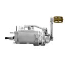 6-into-4 70-Early 84 Complete Transmission with Ear, Standard Shift Pattern Black Case, Mechanical Kicker Cover, Bearing Doors and Top Covers Aluminium Polished Cable Clutch