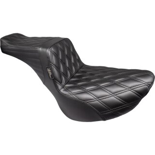 Tailwhip Seat Double Diamond, Driver Seating: 10.75" Wide with 6" of Back Support, Passenger Seating 7" Wide Black Vinyl