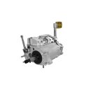 6-into-4 70-Early 84 Complete Transmission with Ear, Standard Shift Pattern Black Case, Function Formed Hydraulic Kicker Cover, Bearing Doors and Top Covers Aluminium Polished Hydraulic Clutch