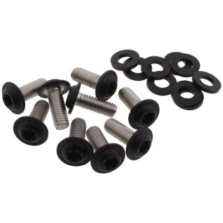 Chin Fairing Screw Kit Satin Black Powder Coated