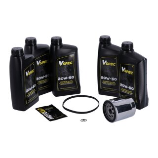 Ölwechsel Service Kit 3-1 Vollsynthetisch für Harley Dyna Softail 06-17