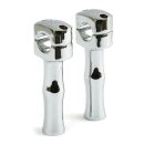 13 1/2 Scum risers. Chrome. 5" rise