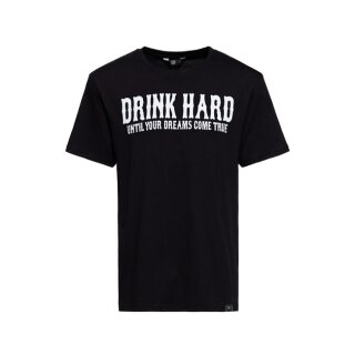 King Kerosine Contrast Seam Drink Hard t-shirt black