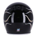 Jet Helm skull bucket schwarz Flammen Gold 13 1/2 ECE 22.06