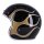 Jet Helm skull bucket schwarz Flammen Gold 13 1/2 ECE 22.06
