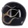 Jet Helm skull bucket schwarz Flammen Gold 13 1/2 ECE 22.06