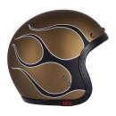 Jet Helm skull bucket Gold matt Flammen 13 1/2 ECE 22.06