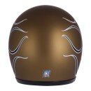 Jet Helm skull bucket Gold matt Flammen 13 1/2 ECE 22.06