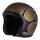 Jet Helm skull bucket Gold matt Flammen 13 1/2 ECE 22.06