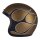 Jet Helm skull bucket Gold matt Flammen 13 1/2 ECE 22.06