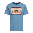 King Kerosin Contrast Seam Whiskey t-shirts sky blue