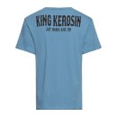 King Kerosin Contrast Seam Whiskey t-shirts sky blue