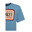 King Kerosin Contrast Seam Whiskey t-shirts sky blue