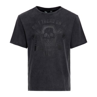 King Kerosin Dont Tread On Me t-shirt oilwashed black