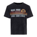 King Kerosin Ride Free t-shirt oilwashed black