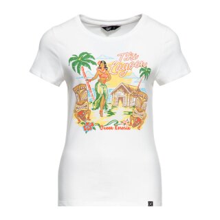 Queen Kerosin Tiki Lagoon t-shirt off white