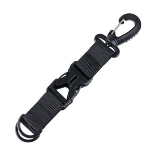 Army Surplus Carabiner keychain holder black