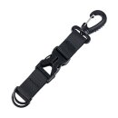 Army Surplus Carabiner keychain holder black