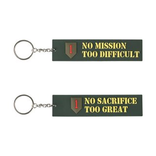 Army Surplus No Mission/Sacrifice keychain