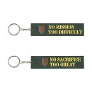 Army Surplus No Mission/Sacrifice keychain