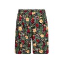 King Kerosin Hawaiian Plants swimshort black
