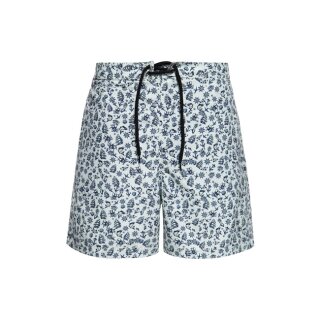 King Kerosin Sea Pattern swimshort off white