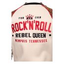 Queen Kerosin Rock N Roll jacket panther print ecru