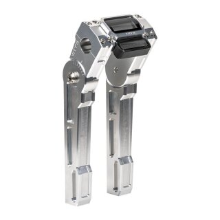 Vitys Design, 10" adjustable risers. Digital gauge. Silver