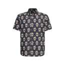 King Kerosin Vintage Skull & Flowers t-shirt black