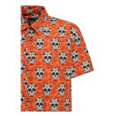 King Kerosin Vintage Skull & Flowers t-shirt cinnamon
