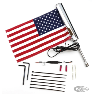 Lighted USA Flag Kit Chrome