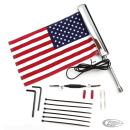 Lighted USA Flag Kit Chrome