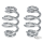 Barrel Seat Springs 3" Chrome
