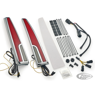 Chrome Calade Tail Lights Red Tri09-Up