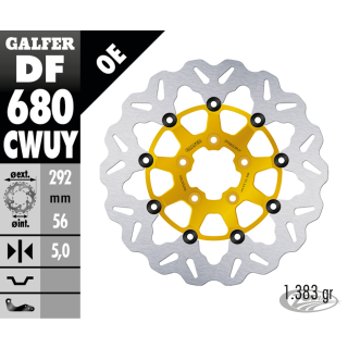 Galfer Wave FR Floating 11.5" Gold