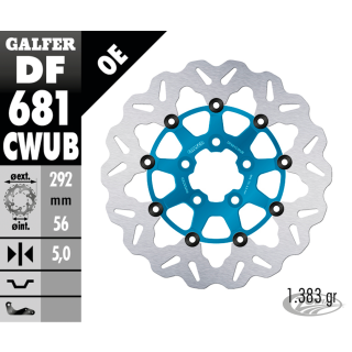 Galfer Wave RR Floating 11.5" Blue