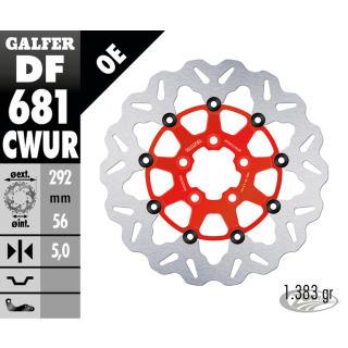 Galfer Wave RR Floating 11.5" Red
