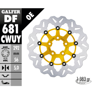 Galfer Wave RR Floating 11.5" Gold