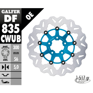 Galfer Wave FR Floating 11.8" Blue