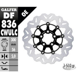 Galfer Wave RR Floating 11.8" CC Black