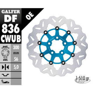 Galfer Wave RR Floating 11.8" Blue