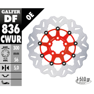 Galfer Wave RR Floating 11.8" Red