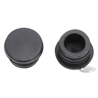 Black plastic tube plug, 1", pair